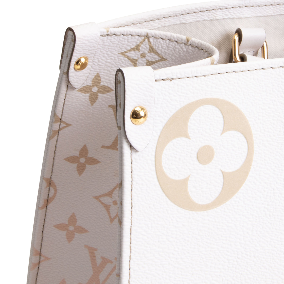 LOUIS VUITTON OnTheGo Giant Monogram Empreinte Spring In The City Sunset MM - Khaki OUTLET FINAL SALE