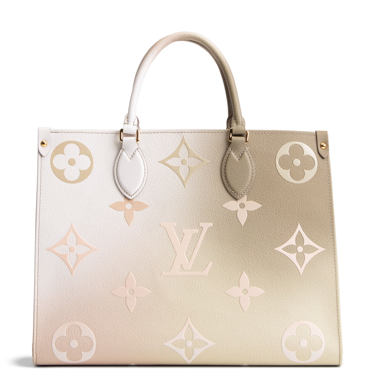 LOUIS VUITTON OnTheGo Giant Monogram Empreinte Spring In The City Sunset MM - Khaki OUTLET FINAL SALE