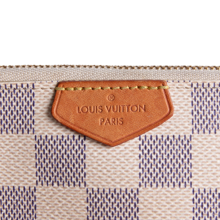 LOUIS VUITTON Damier Azur Double Zip Pochette