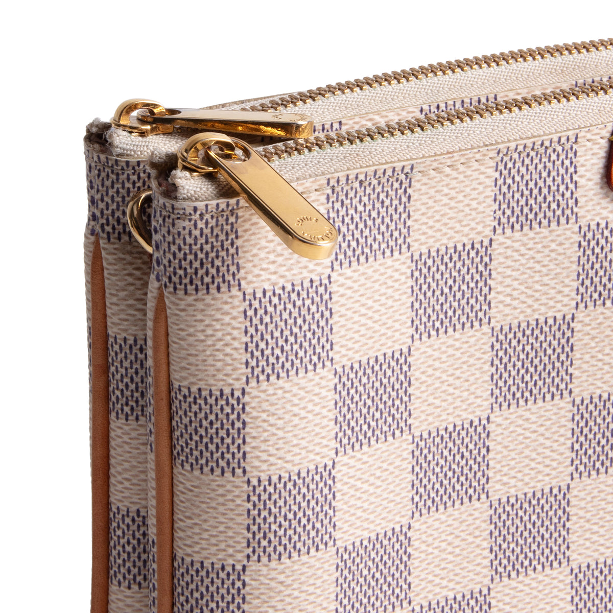LOUIS VUITTON Damier Azur Double Zip Pochette