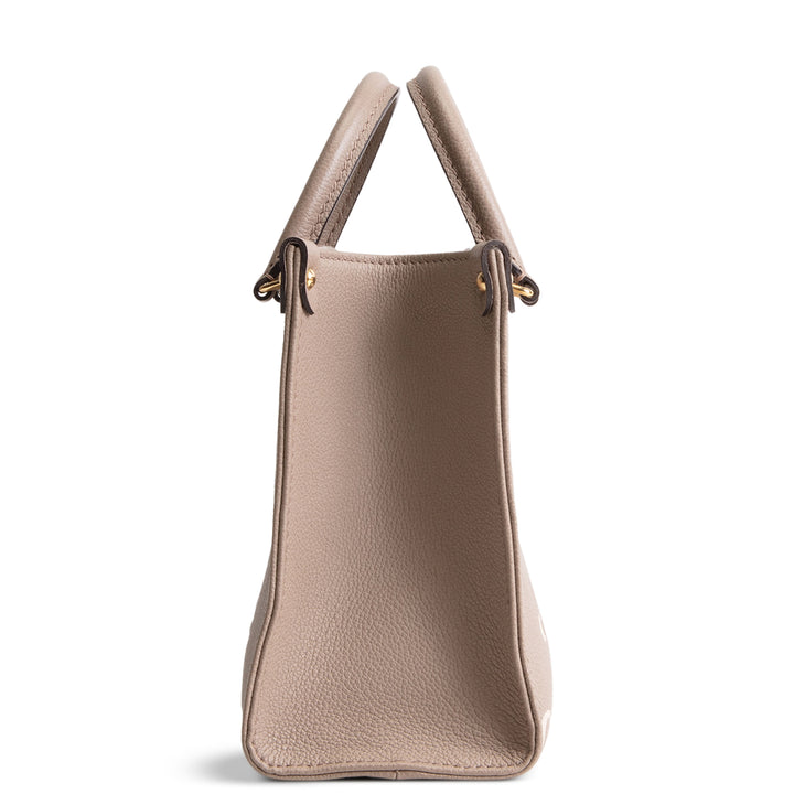 LOUIS VUITTON Monogram Empreinte Bicolor OnTheGo PM - Dove/Cream