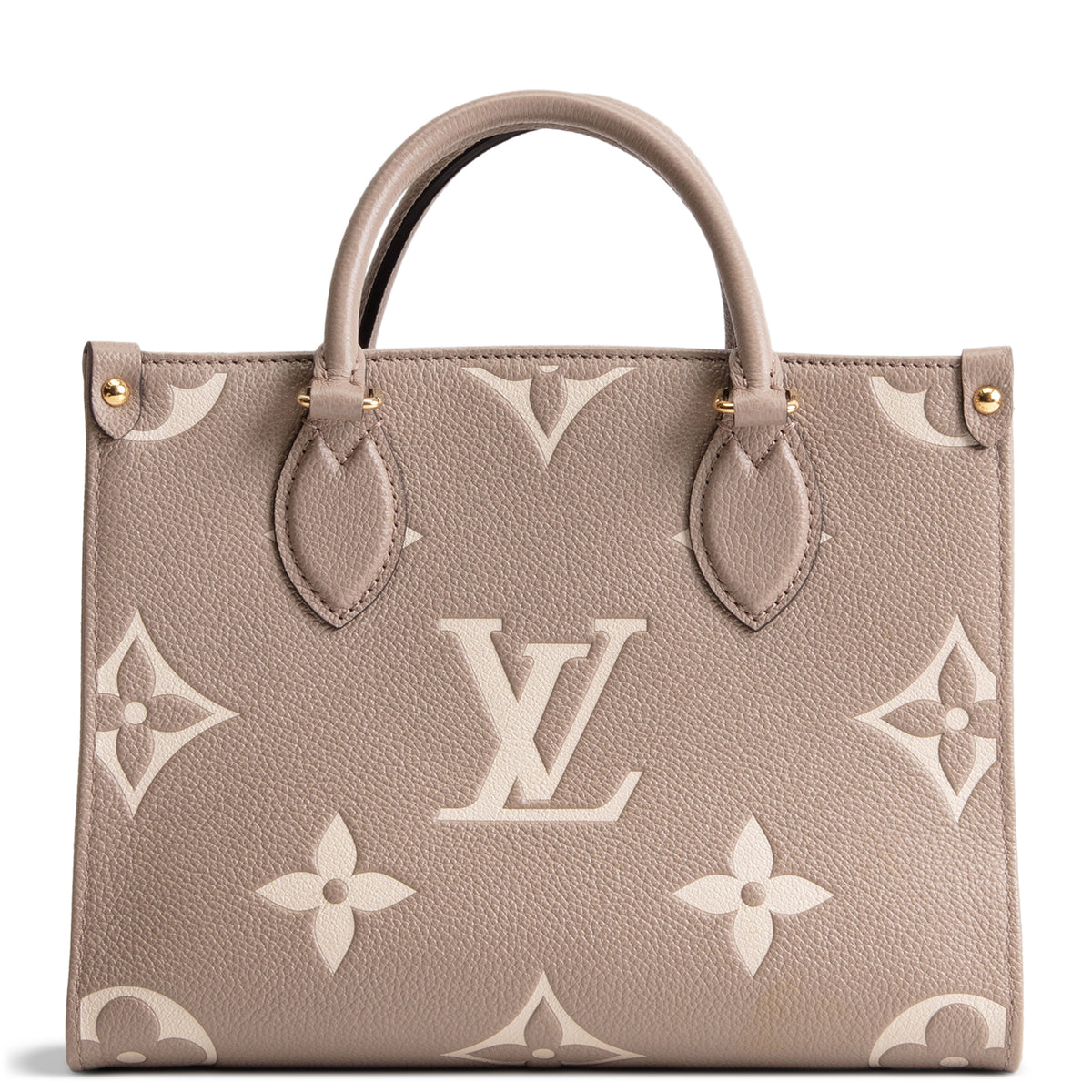 LOUIS VUITTON Monogram Empreinte Bicolor OnTheGo PM - Dove/Cream