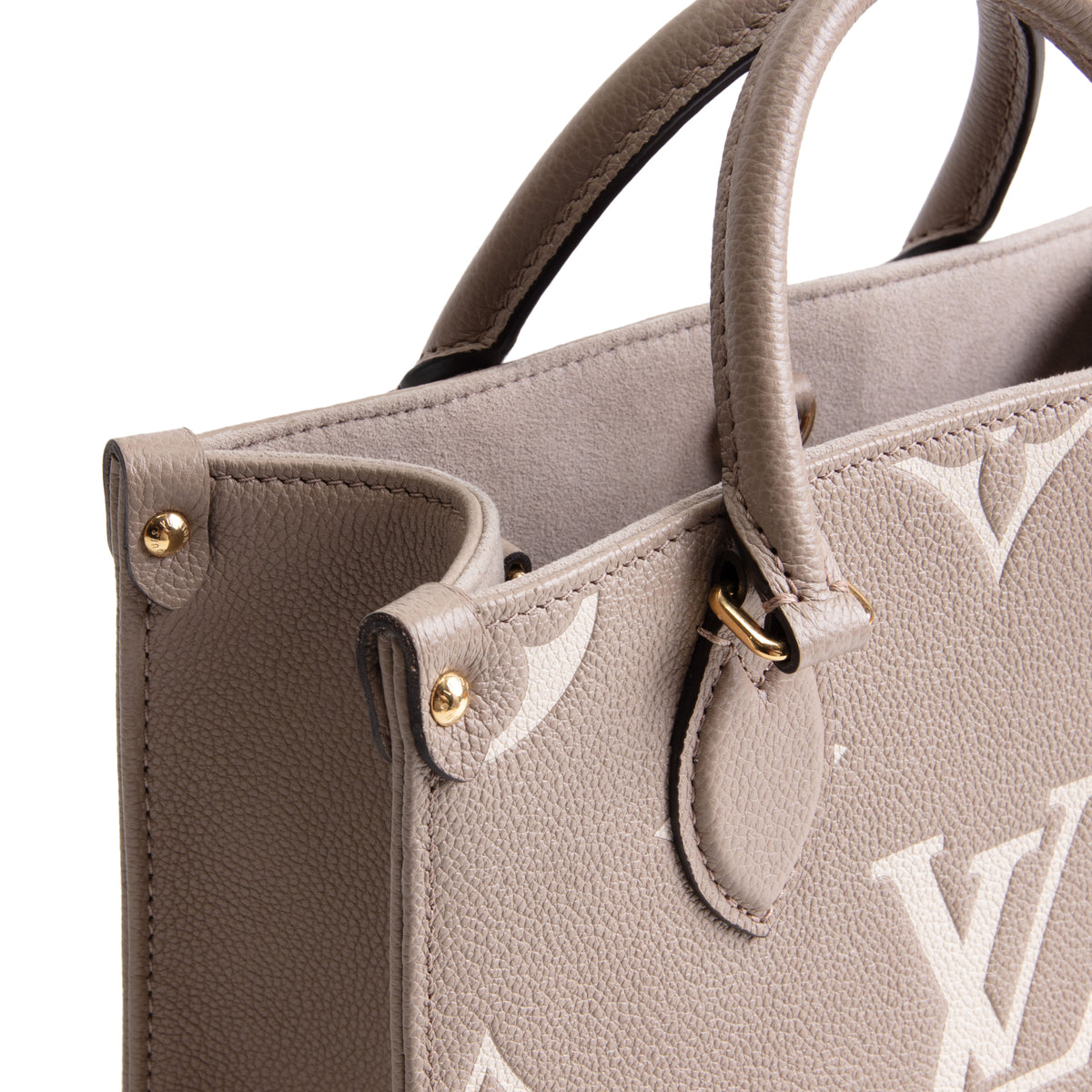 LOUIS VUITTON Monogram Empreinte Bicolor OnTheGo PM - Dove/Cream