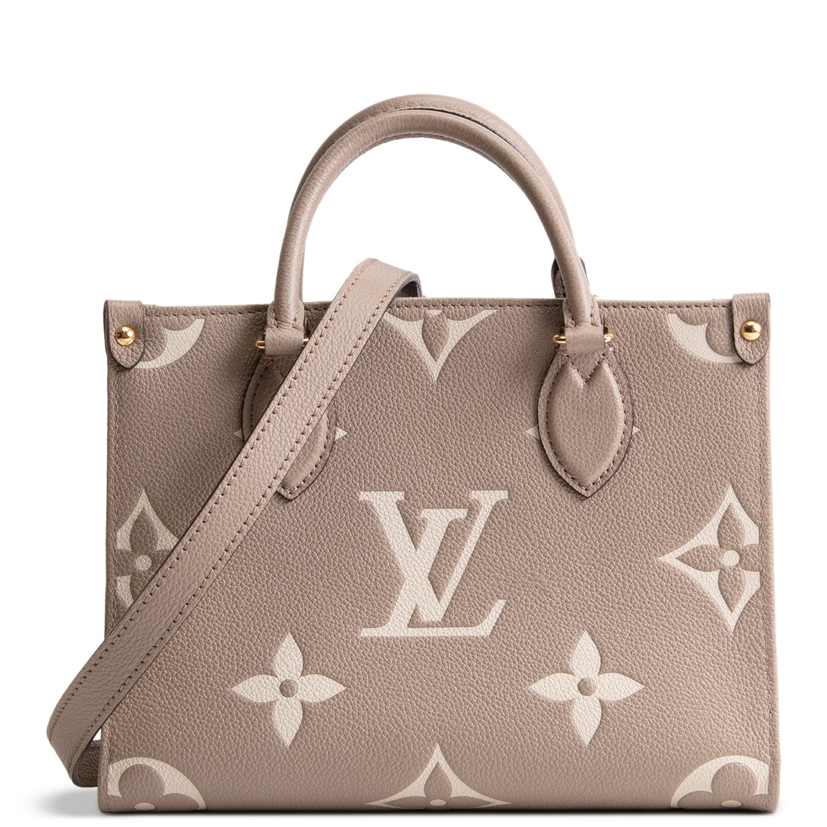 LOUIS VUITTON Monogram Empreinte Bicolor OnTheGo PM - Dove/Cream