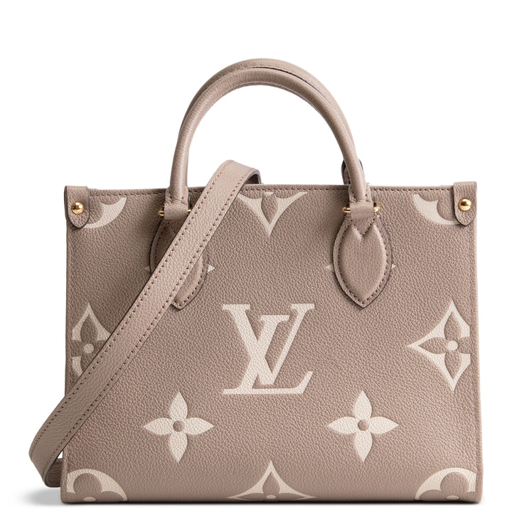 LOUIS VUITTON Monogram Empreinte Bicolor OnTheGo PM - Dove/Cream