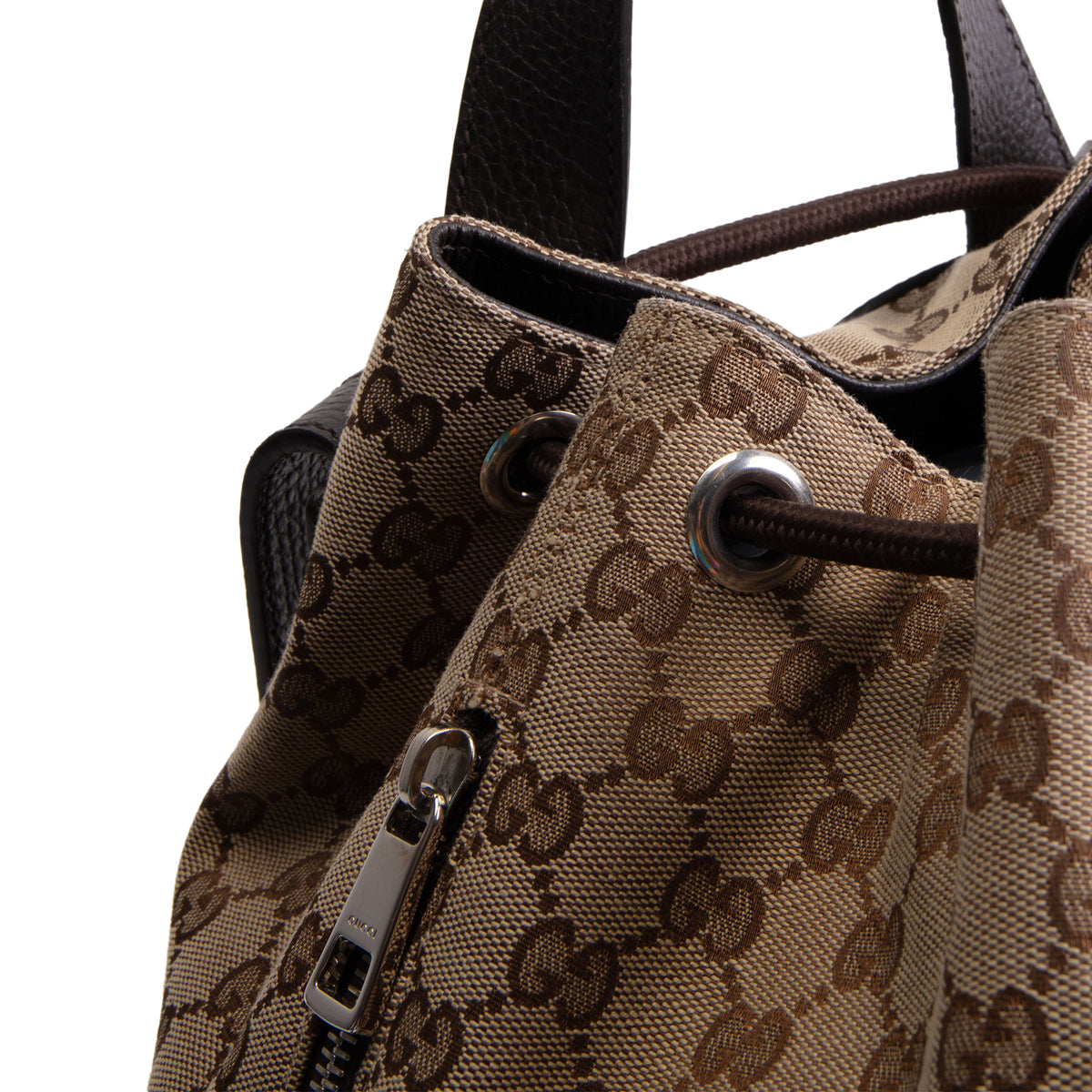 GUCCI GG Canvas Drawstring Backpack