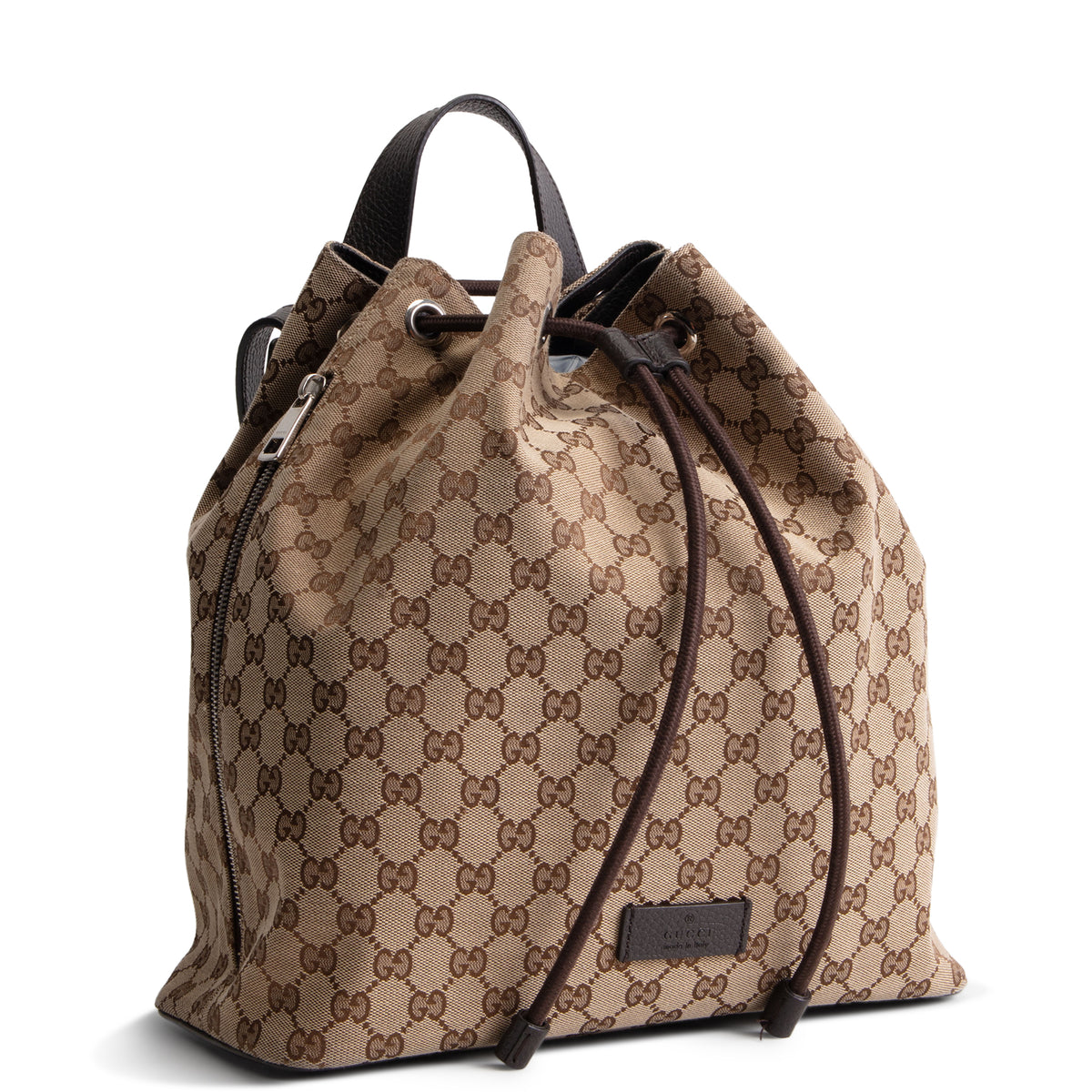 GUCCI GG Canvas Drawstring Backpack
