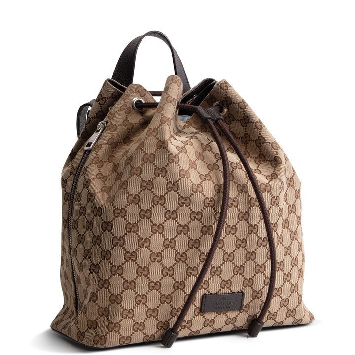 GUCCI GG Canvas Drawstring Backpack