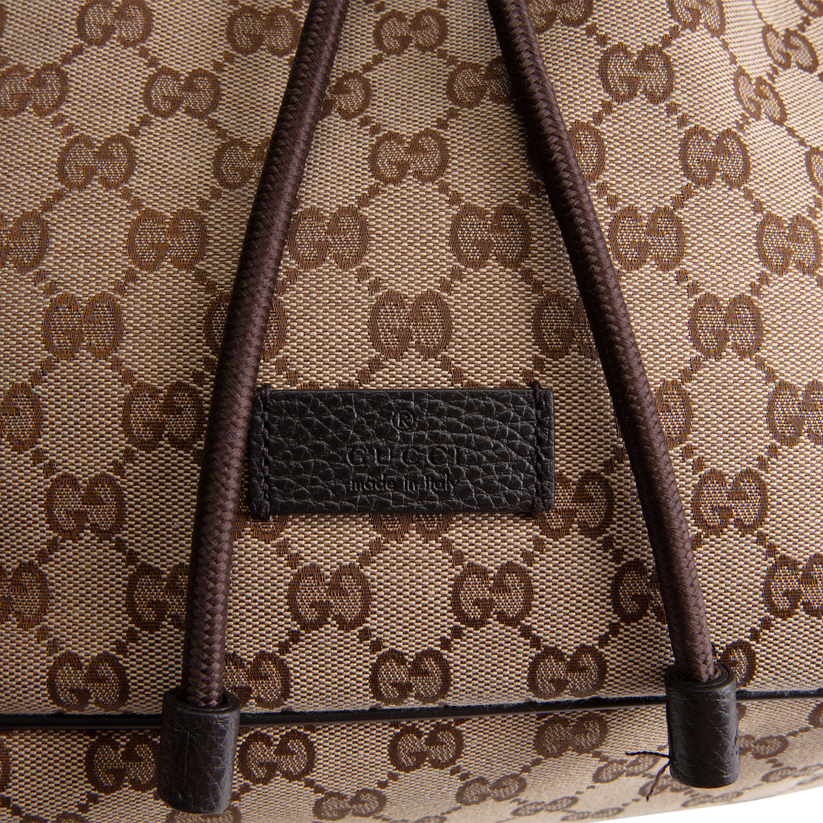 GUCCI GG Canvas Drawstring Backpack