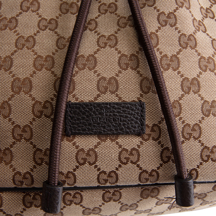 GUCCI GG Canvas Drawstring Backpack