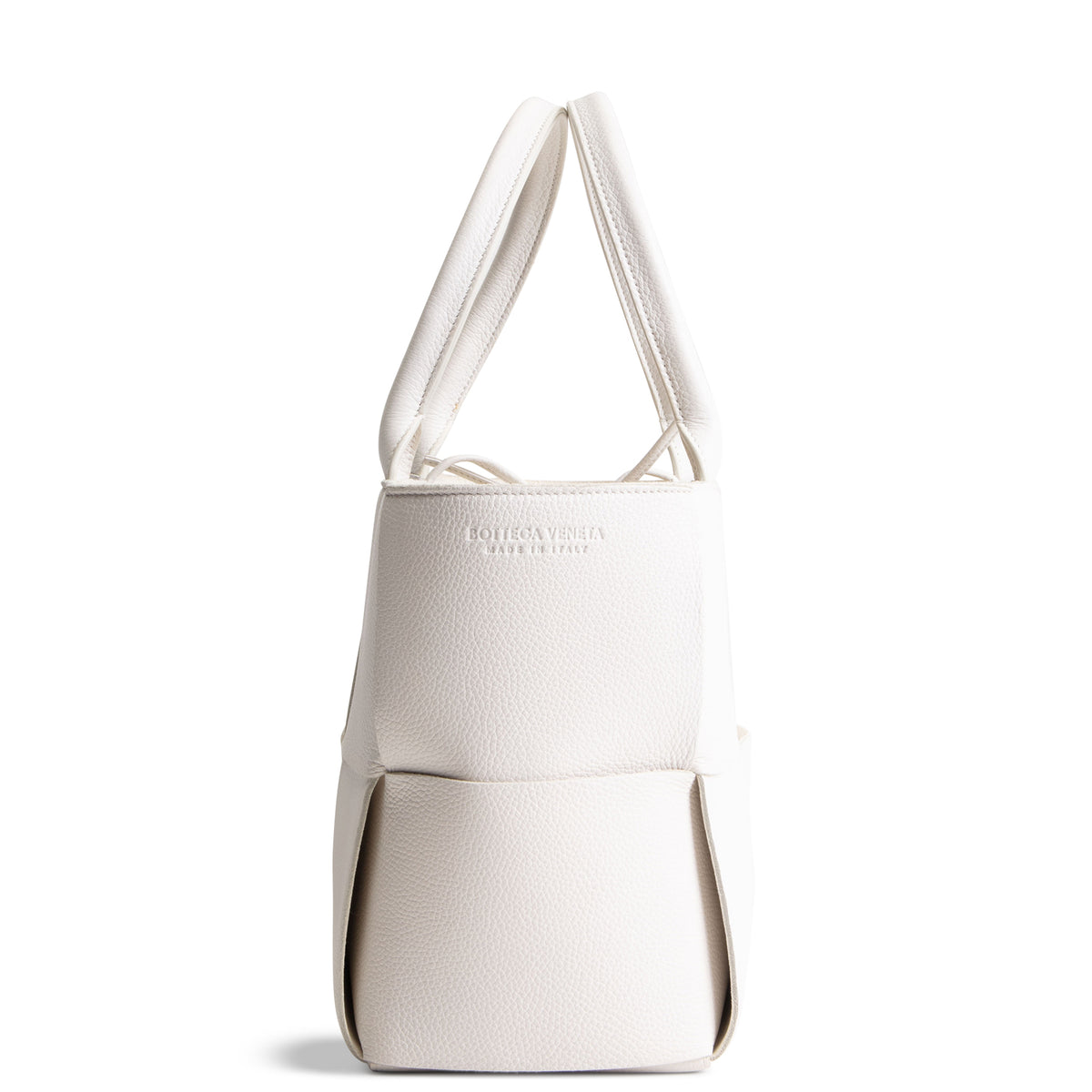 BOTTEGA VENETA Small Arco Maxi Intrecciato Tote - White