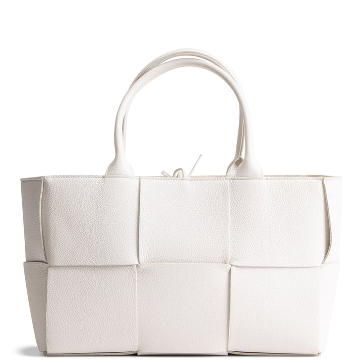 BOTTEGA VENETA Small Arco Maxi Intrecciato Tote - White
