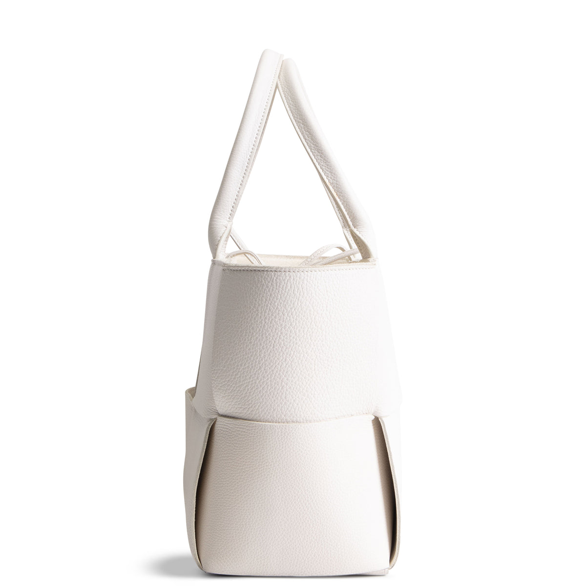 BOTTEGA VENETA Small Arco Maxi Intrecciato Tote - White