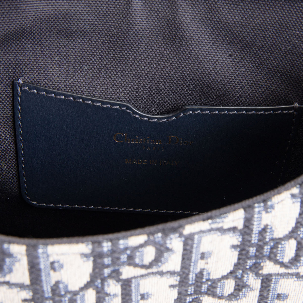 DIOR Medium Blue Oblique Jacquard Bobby Bag
