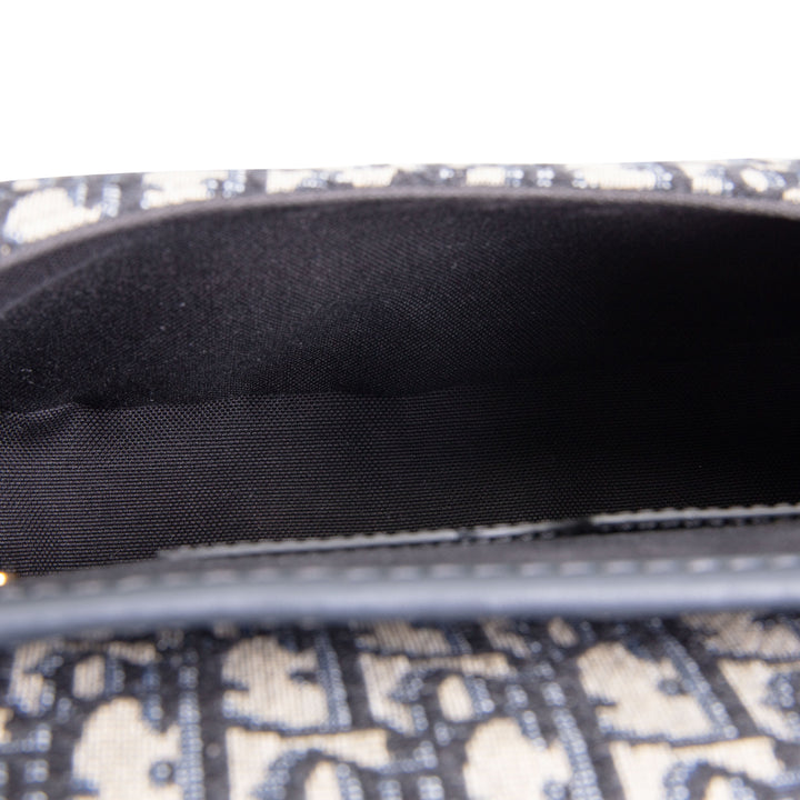 DIOR Medium Blue Oblique Jacquard Bobby Bag