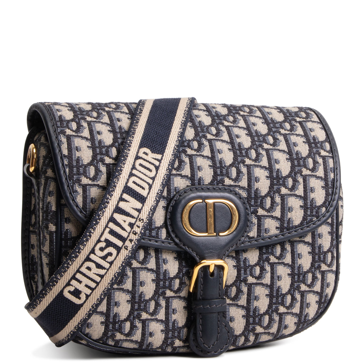 DIOR Medium Blue Oblique Jacquard Bobby Bag