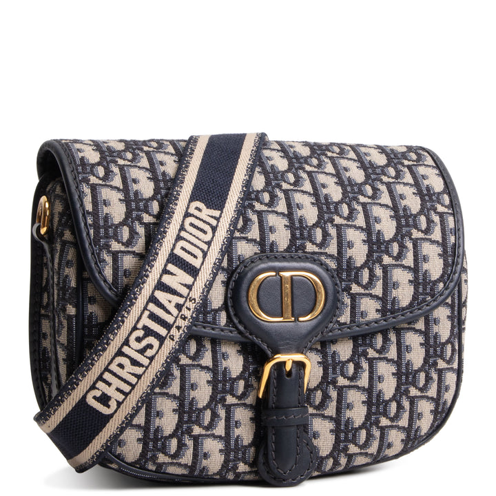 DIOR Medium Blue Oblique Jacquard Bobby Bag