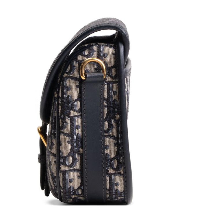 DIOR Medium Blue Oblique Jacquard Bobby Bag