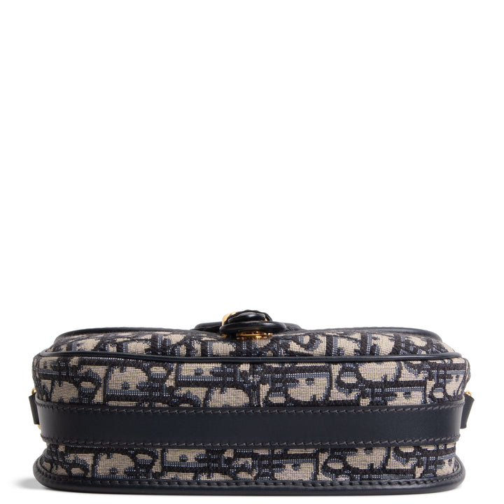 DIOR Medium Blue Oblique Jacquard Bobby Bag
