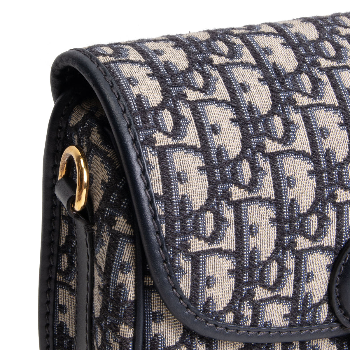 DIOR Medium Blue Oblique Jacquard Bobby Bag