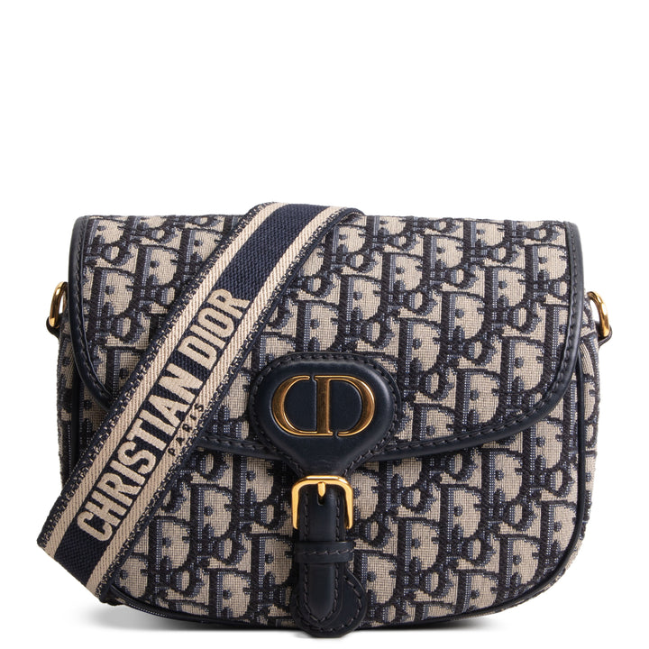 DIOR Medium Blue Oblique Jacquard Bobby Bag