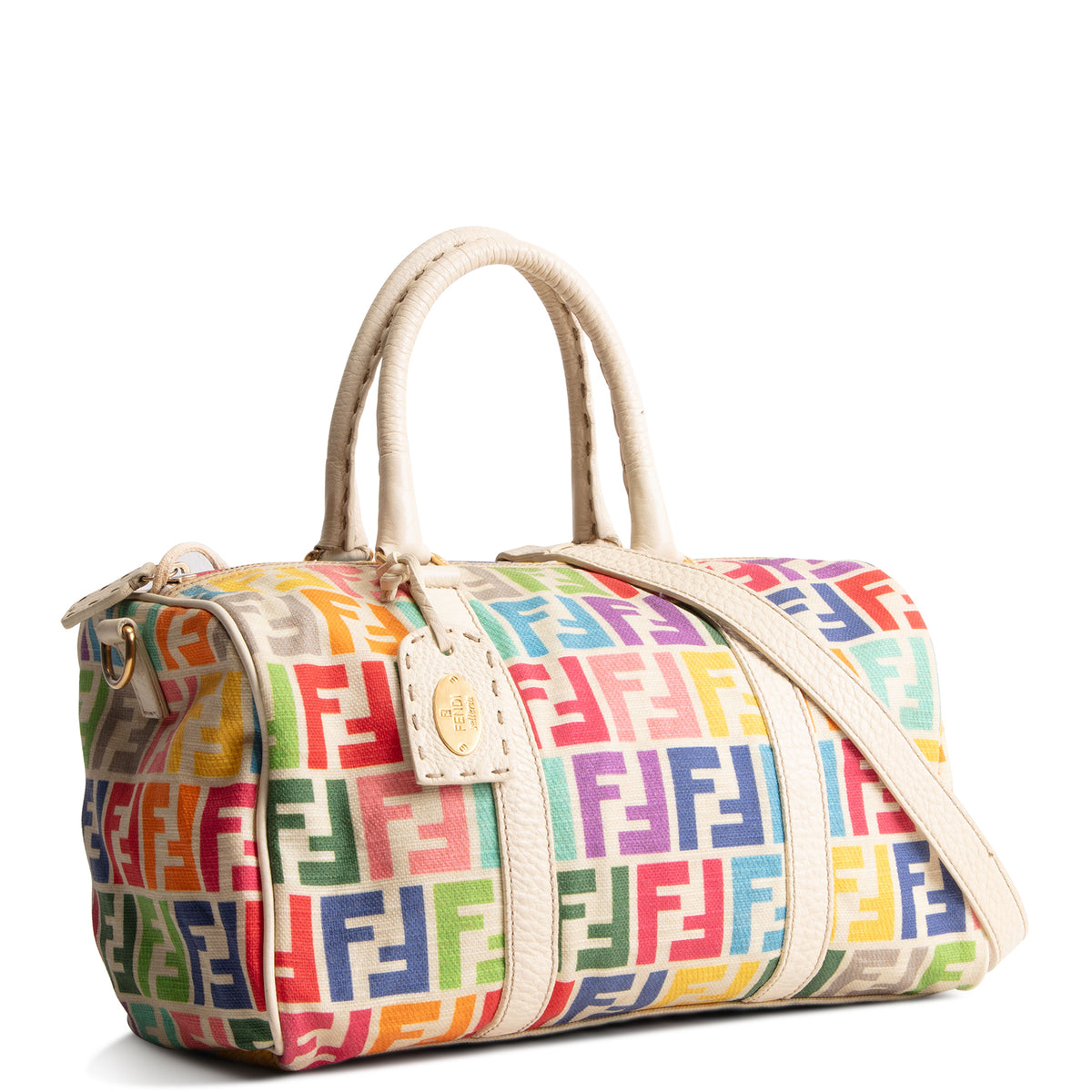 FENDI Rainbow Zucca Selleria Boston OUTLET FINAL SALE