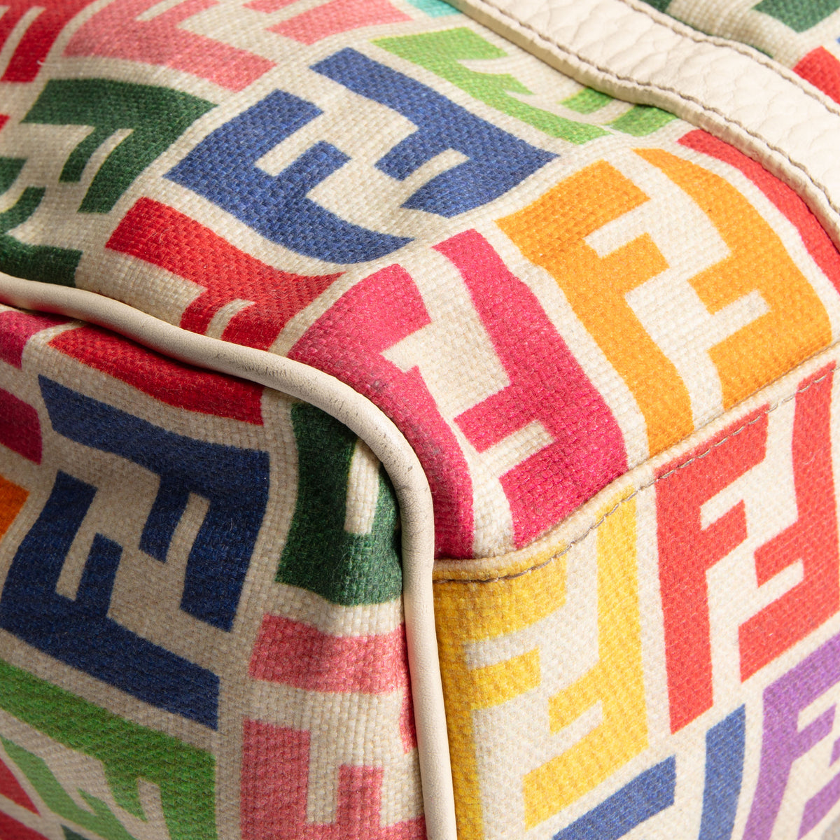 FENDI Rainbow Zucca Selleria Boston OUTLET FINAL SALE