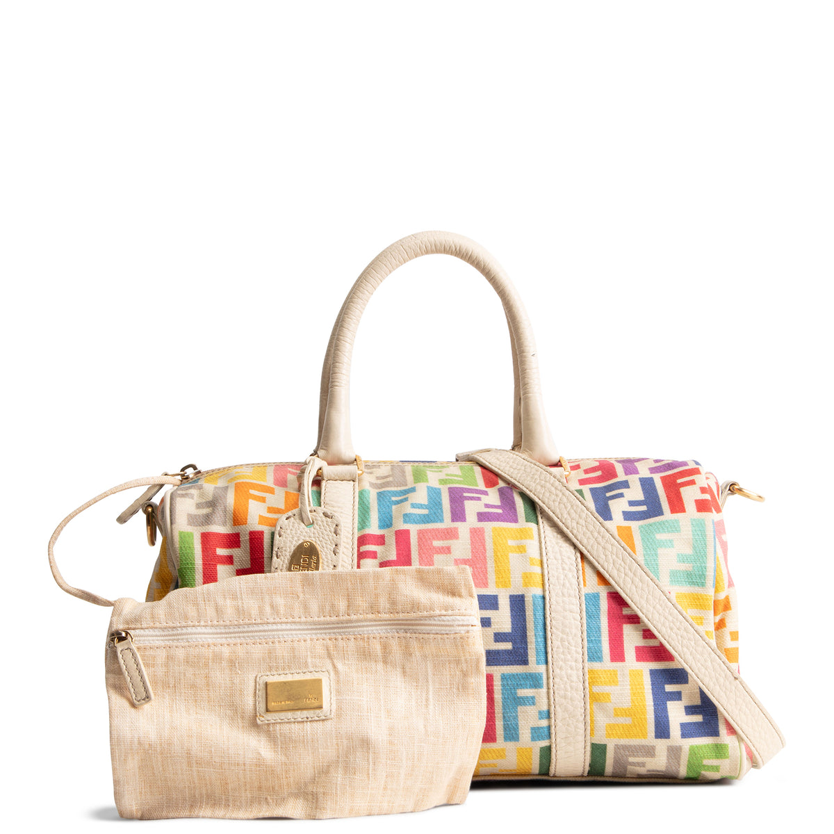 FENDI Rainbow Zucca Selleria Boston OUTLET FINAL SALE