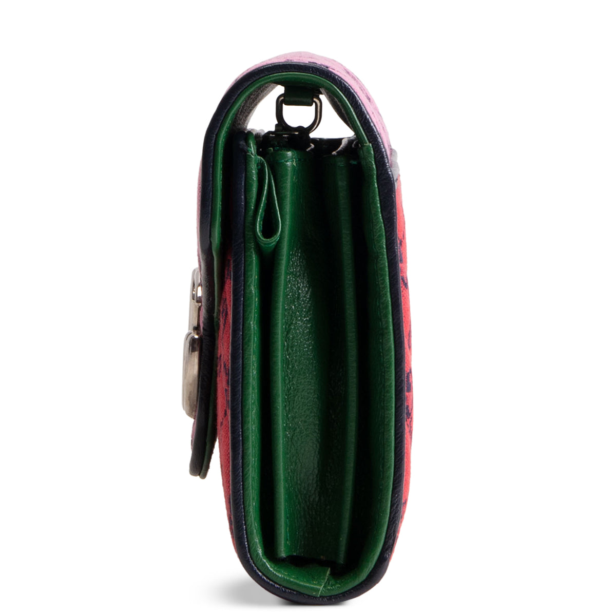 GUCCI Multicolor GG Canvas Marmont Wallet on Chain