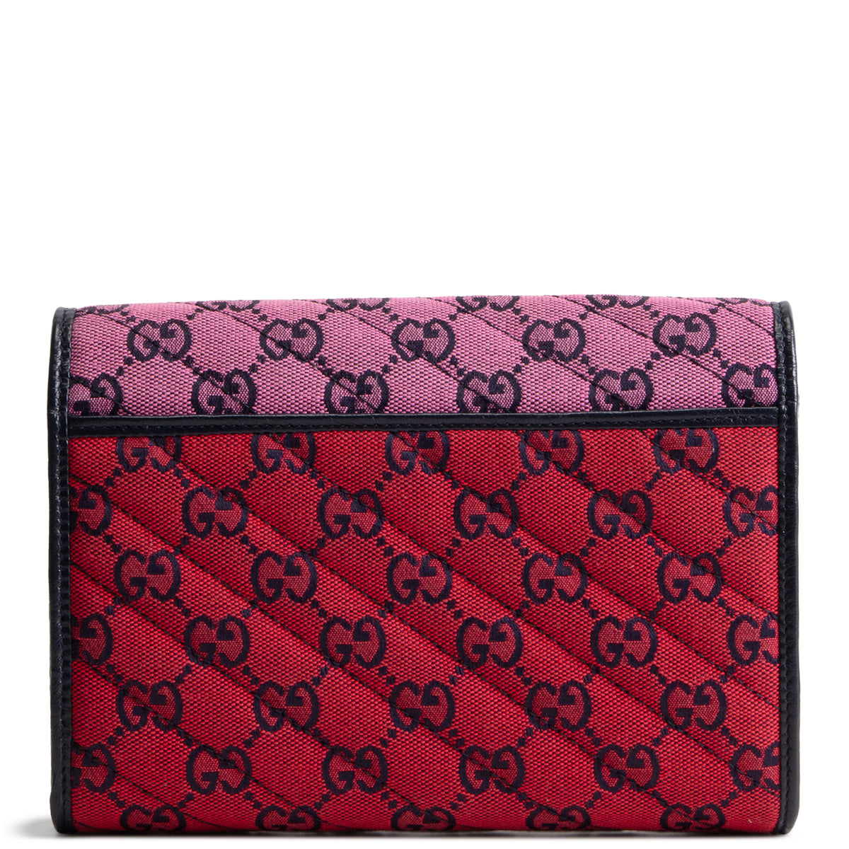 GUCCI Multicolor GG Canvas Marmont Wallet on Chain