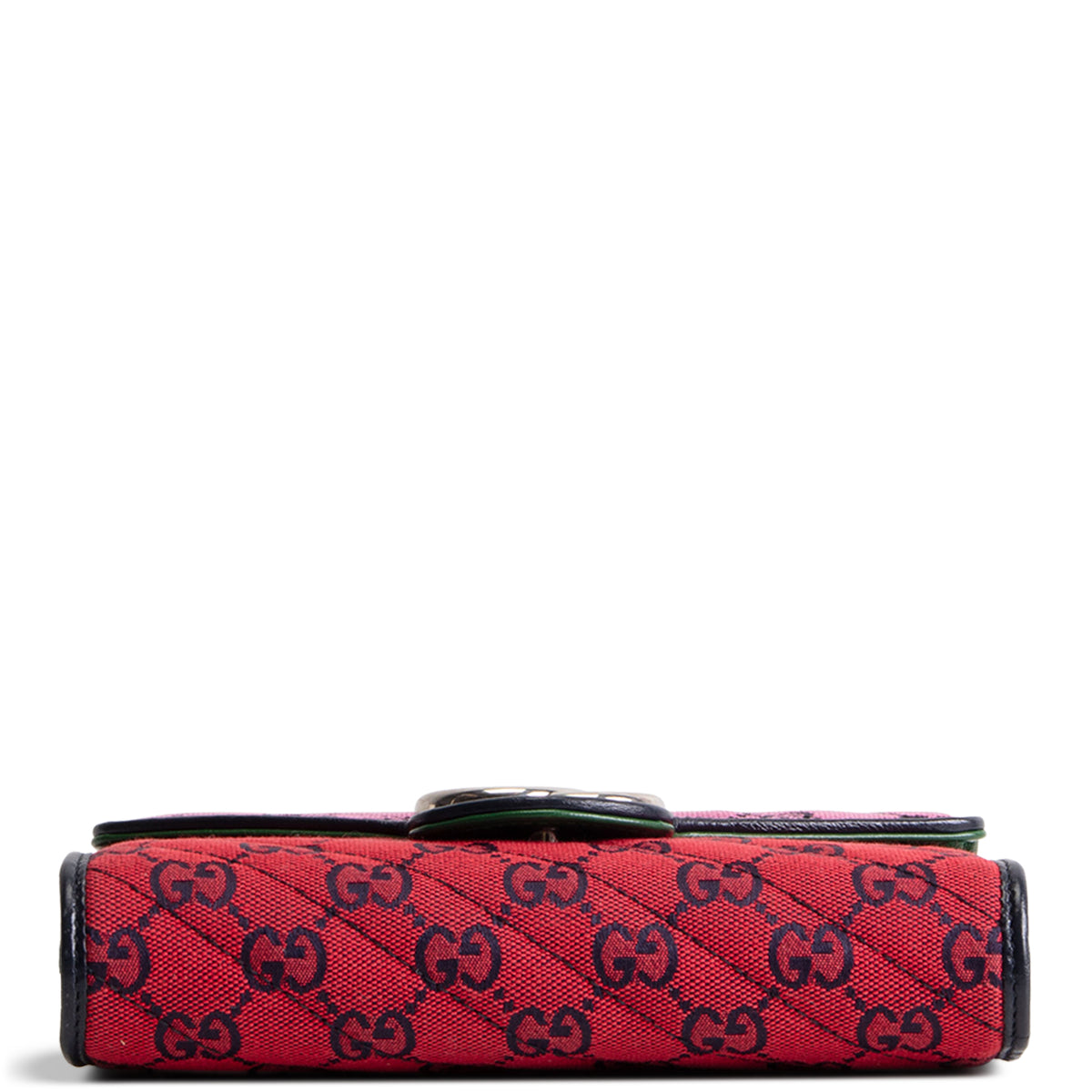 GUCCI Multicolor GG Canvas Marmont Wallet on Chain