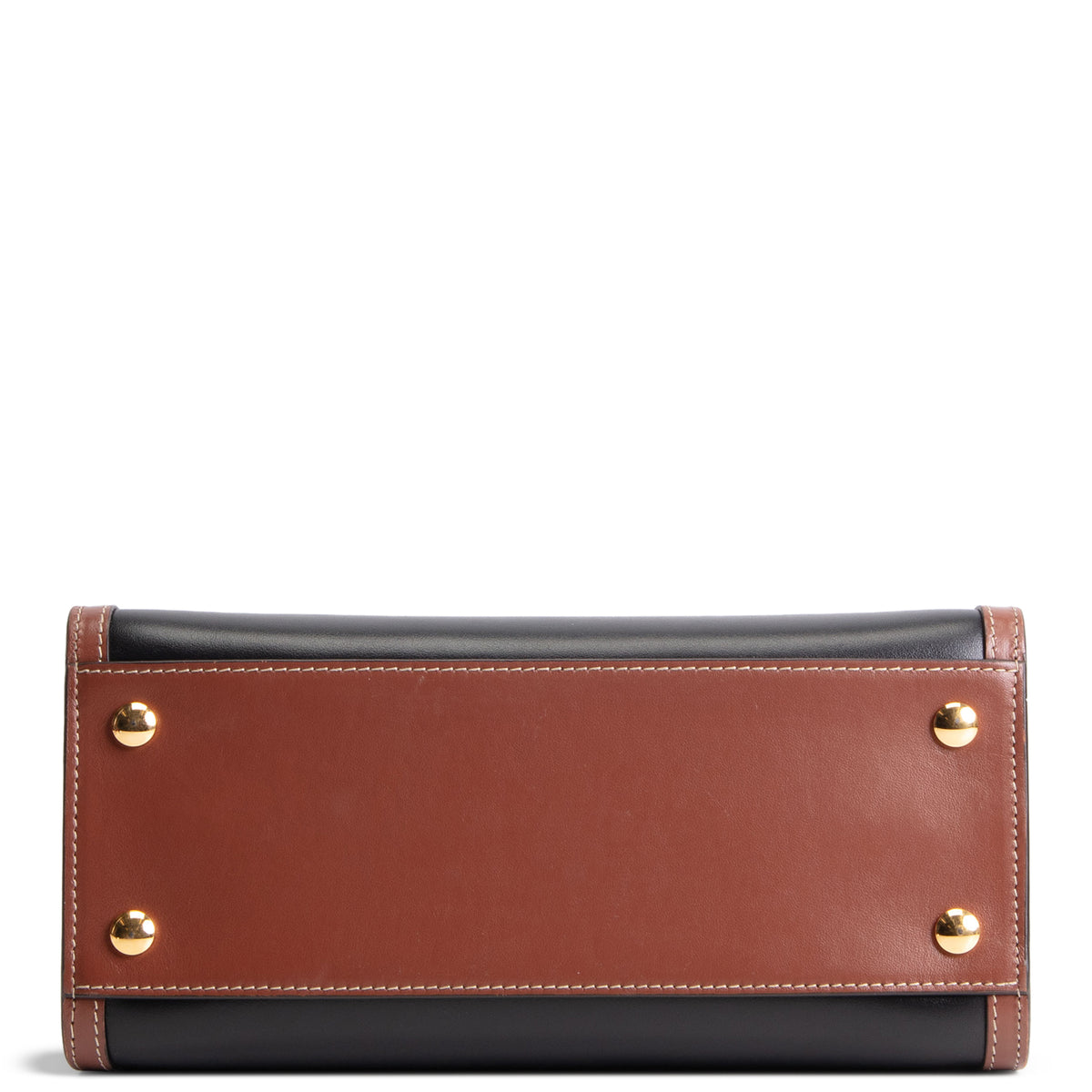 BURBERRY Vintage Check Mini Two Handle Title Bag - Black