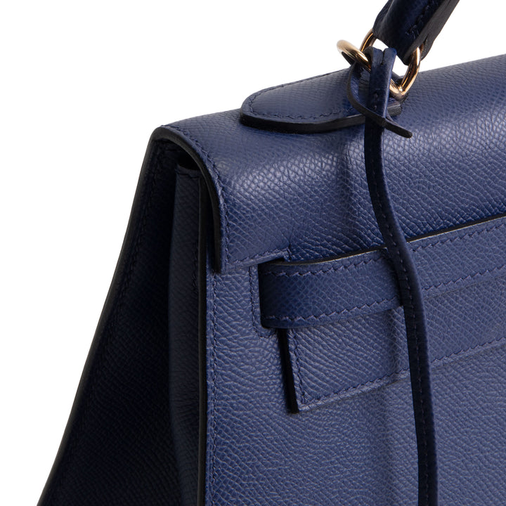 HERMES Kelly 32 Sellier Epsom - Blue