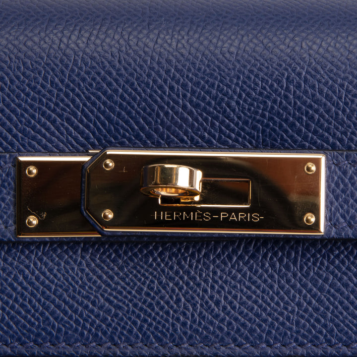 HERMES Kelly 32 Sellier Epsom - Blue