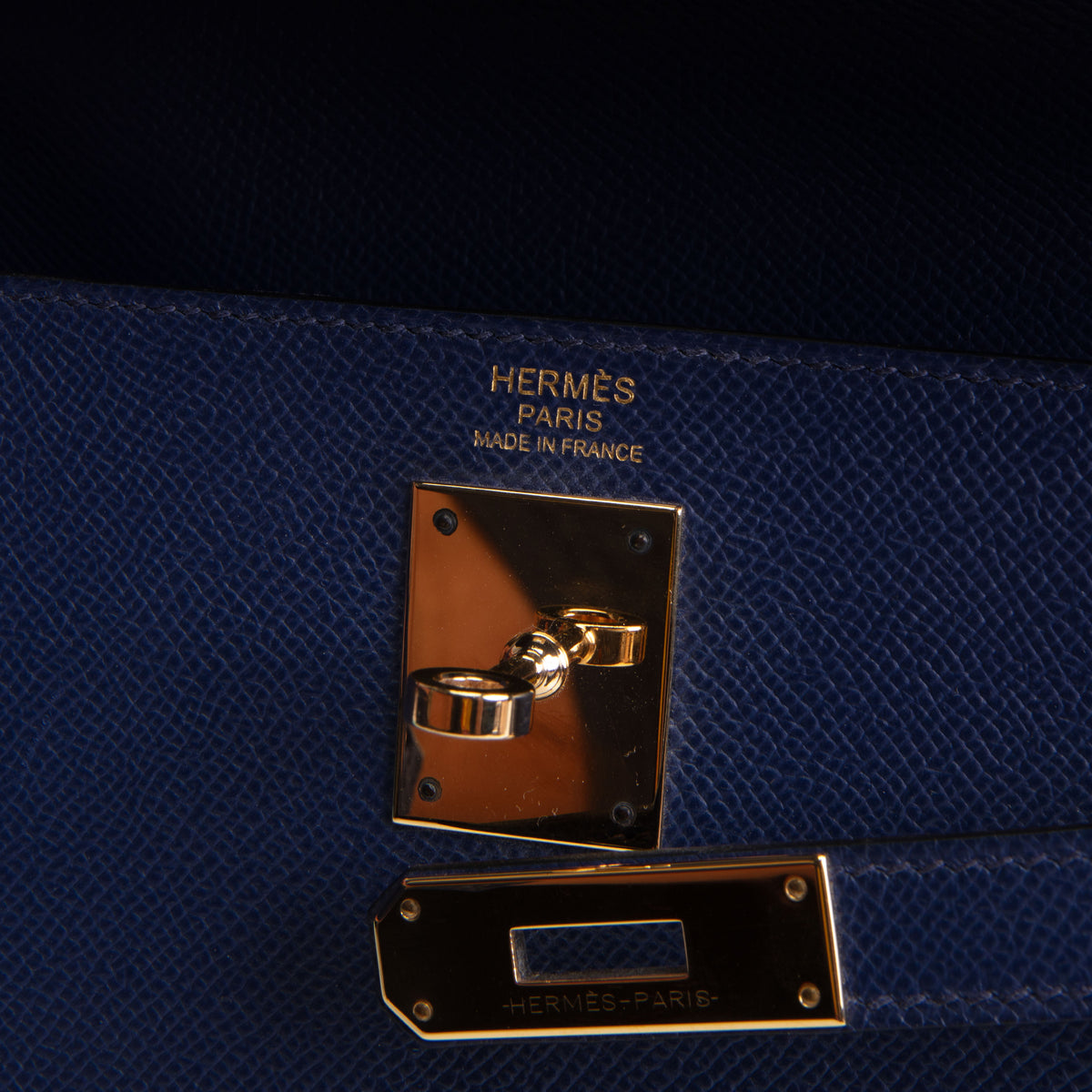 HERMES Kelly 32 Sellier Epsom - Blue