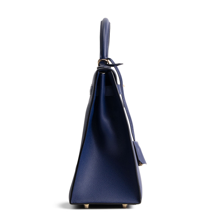 HERMES Kelly 32 Sellier Epsom - Blue