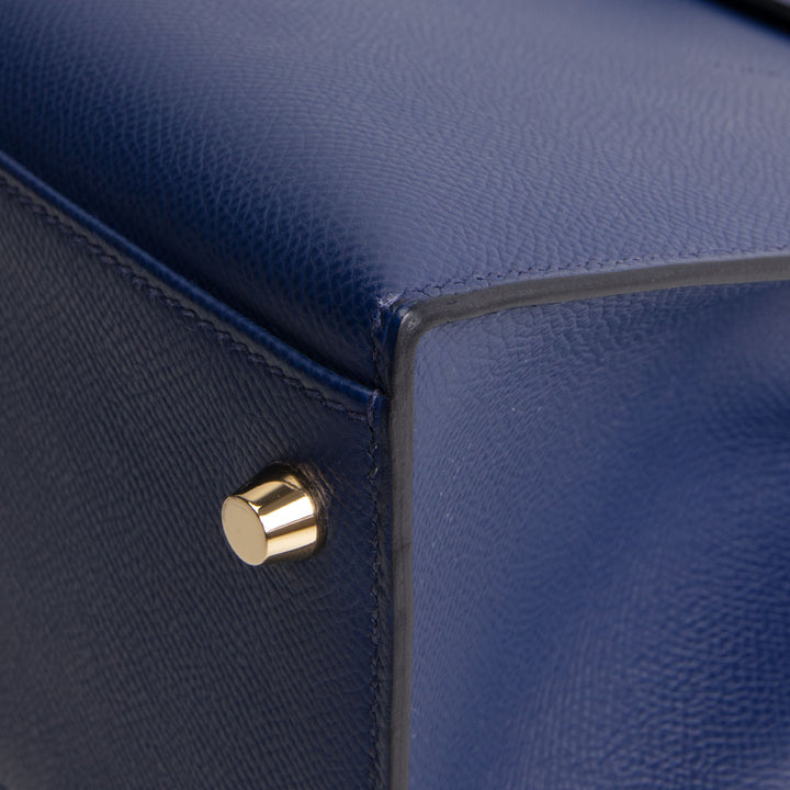 HERMES Kelly 32 Sellier Epsom - Blue