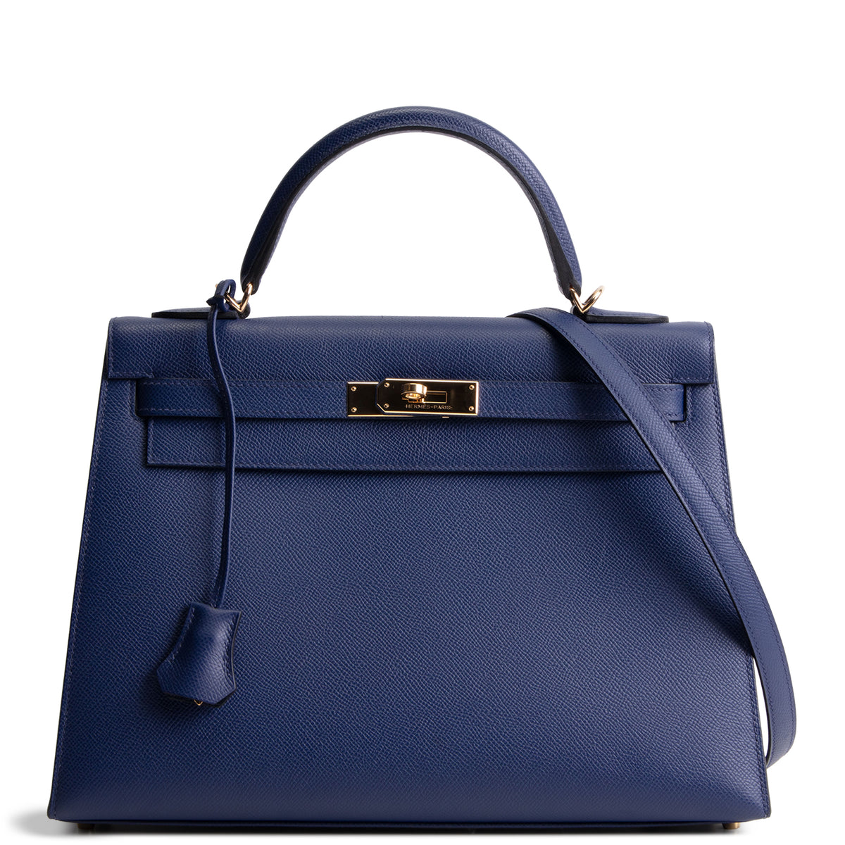 HERMES Kelly 32 Sellier Epsom - Blue