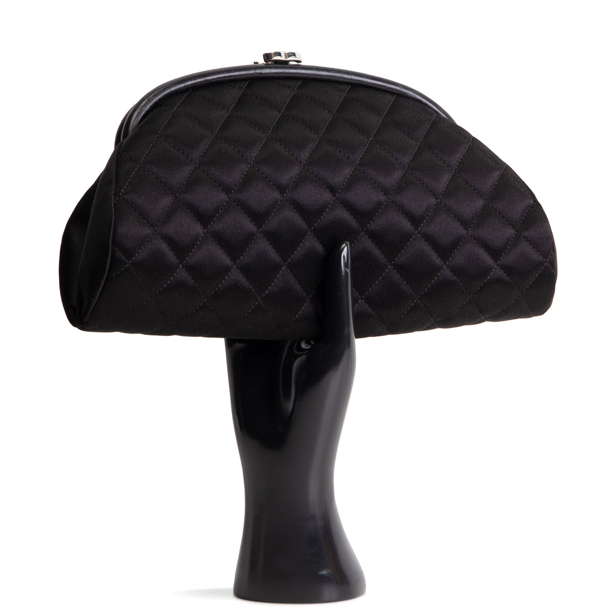 CHANEL Quilted Satin Timeless Clutch