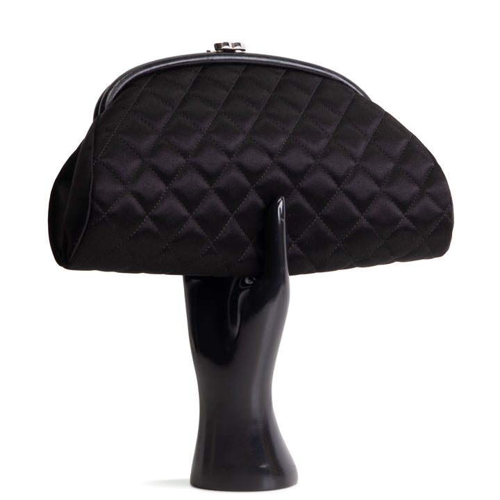 CHANEL Quilted Satin Timeless Clutch