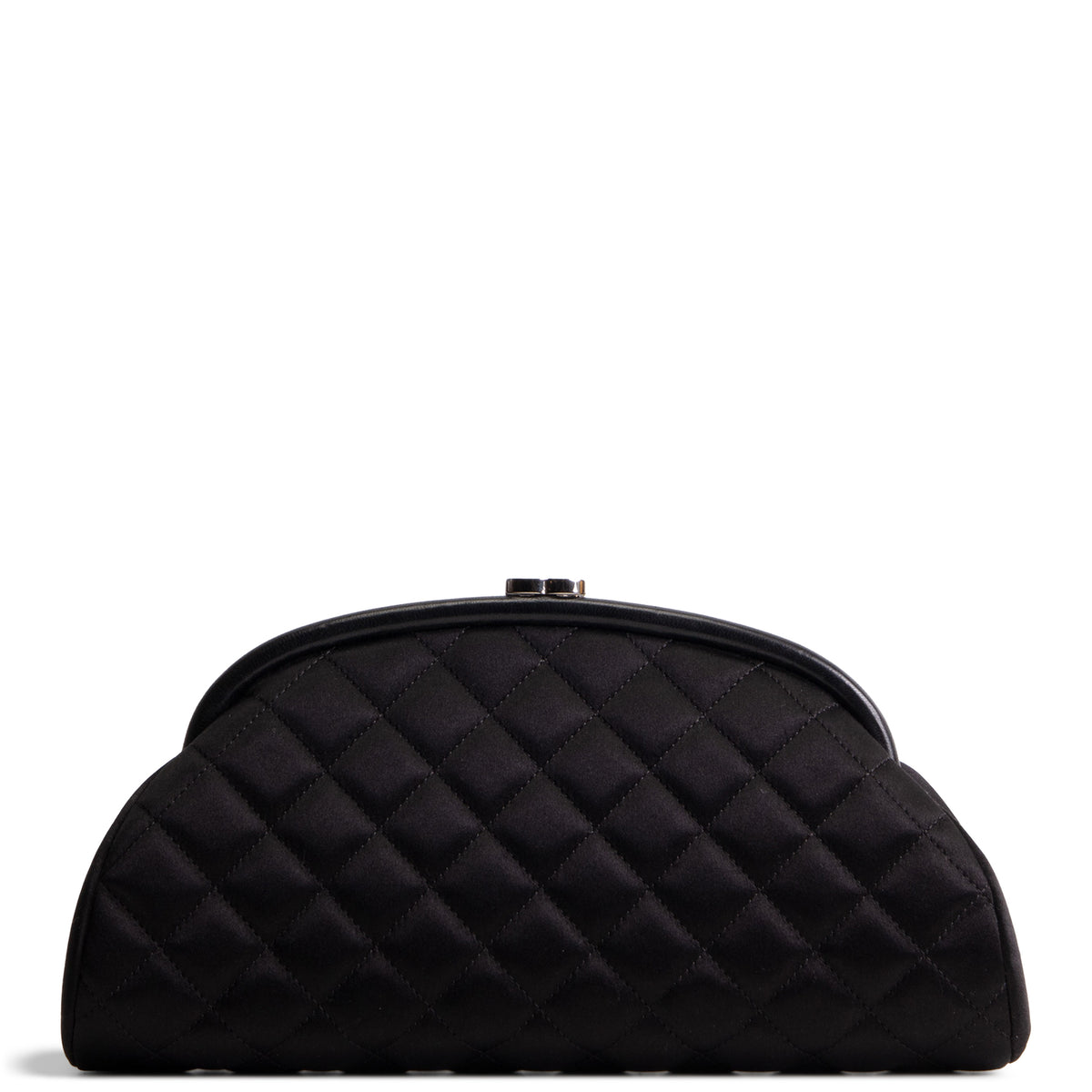 CHANEL Quilted Satin Timeless Clutch