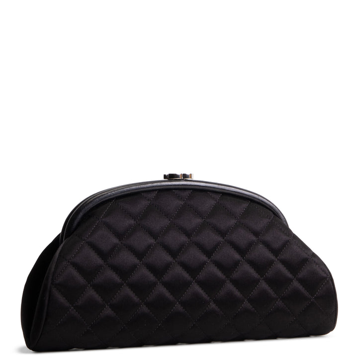 CHANEL Quilted Satin Timeless Clutch