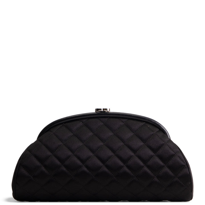 CHANEL Quilted Satin Timeless Clutch