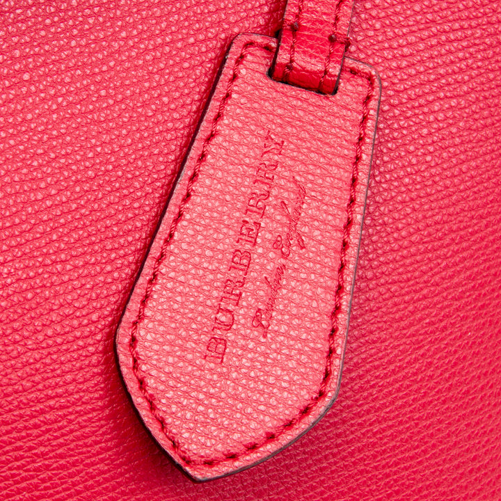 BURBERRY Lorne Bucket Bag - Red