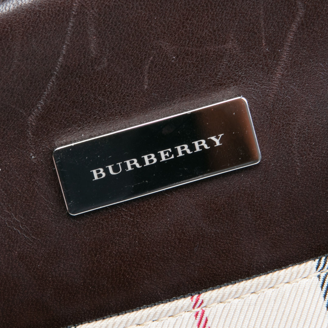 BURBERRY House Check Medium Boston Bag