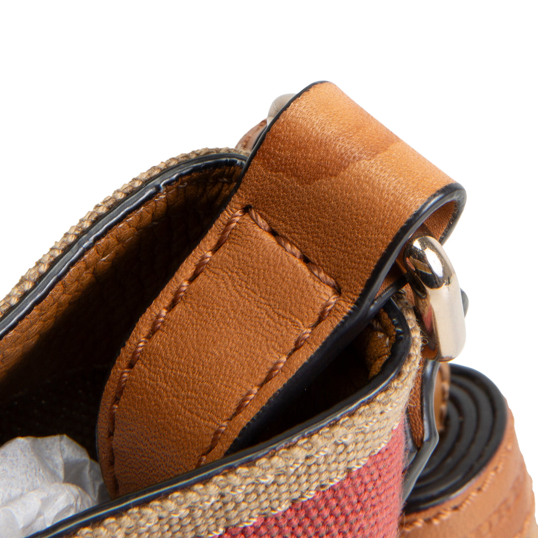BURBERRY Exploding Check Canvas Bucket Bag