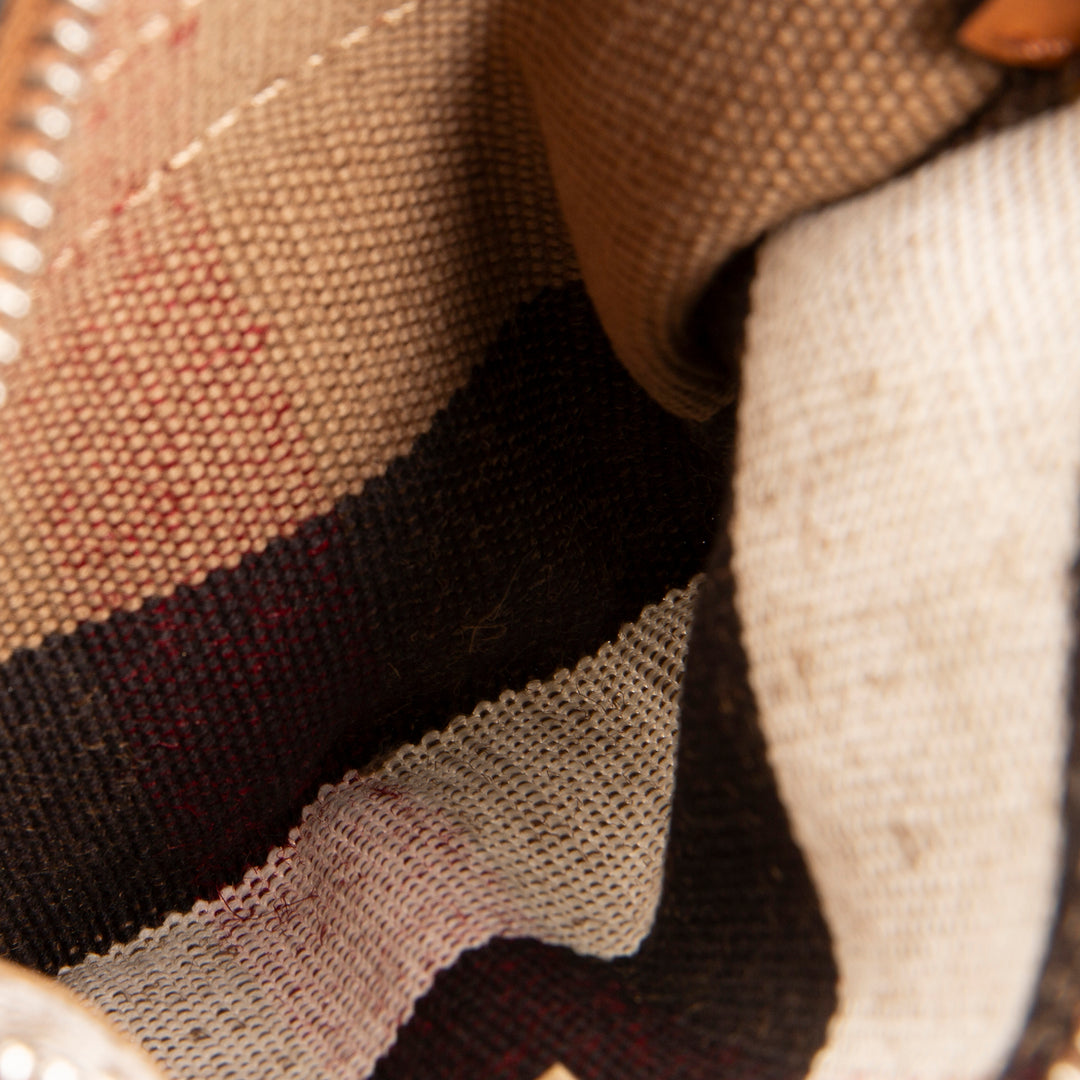 BURBERRY Exploding Check Canvas Bucket Bag