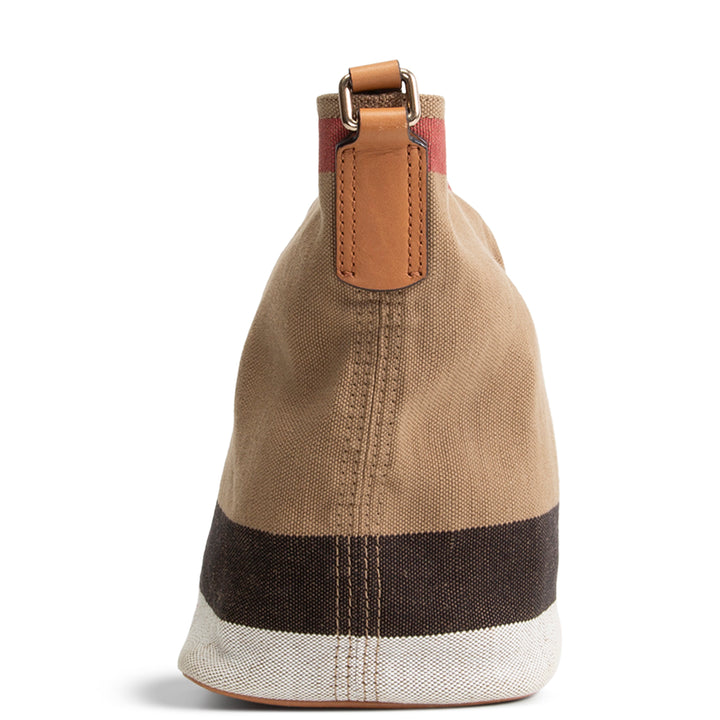 BURBERRY Exploding Check Canvas Bucket Bag