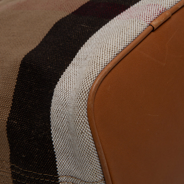 BURBERRY Exploding Check Canvas Bucket Bag
