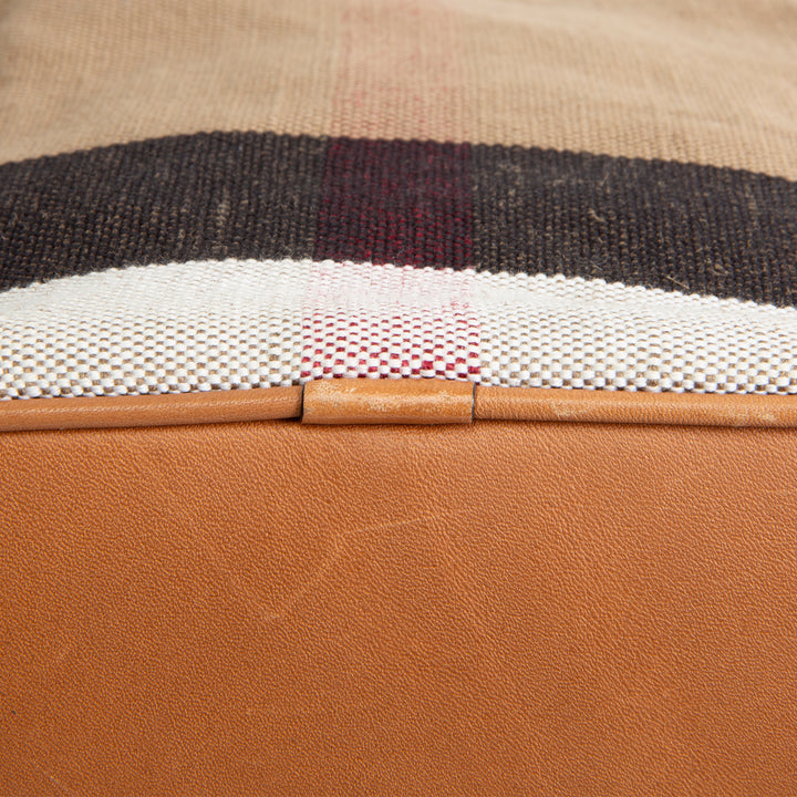 BURBERRY Exploding Check Canvas Bucket Bag